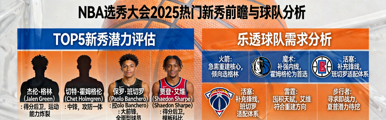 NBA选秀大会 2025 热门新秀前瞻与球队分析